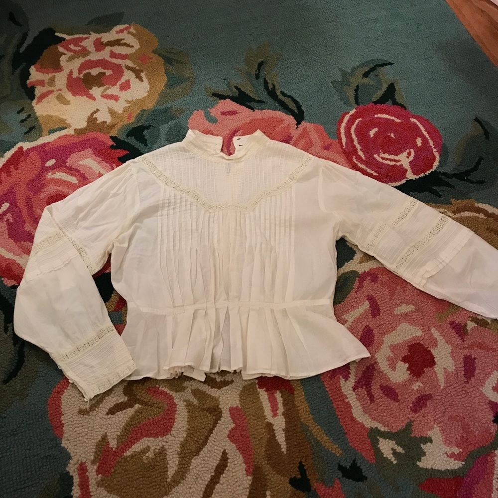 Cotton Victorian style blouse J Peterman